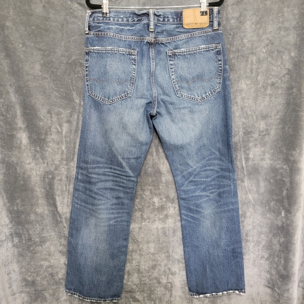 American Eagle Original Bootcut Mens 31x30 Blue Denim Jeans 100% Cotton 54485 - Picture 5 of 11